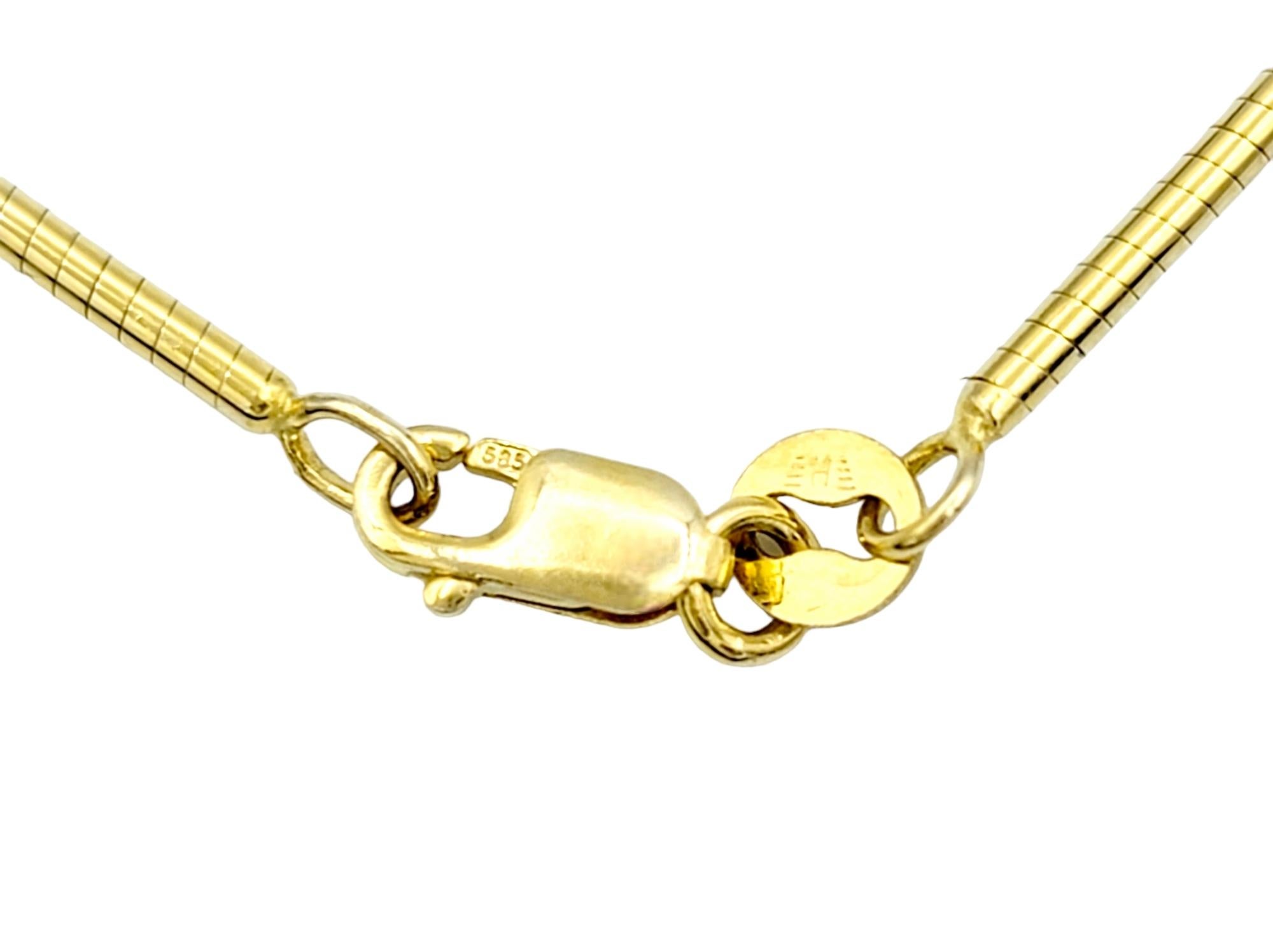 Scott Gauthier 14 Karat Yellow Gold Vertical Bar Pendant Necklace with Diamonds  2