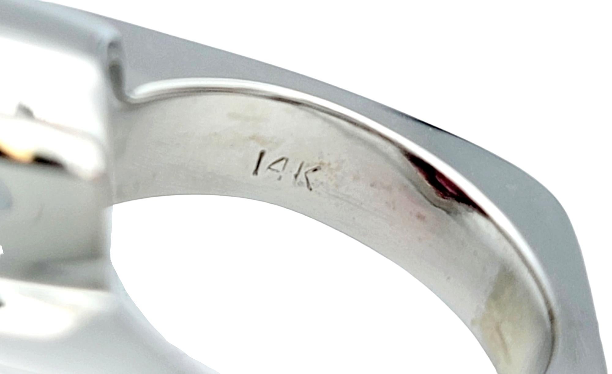 Scott Gauthier Oval Rubellite Tourmaline & Channel Set Diamond Euro Shank Ring  For Sale 2