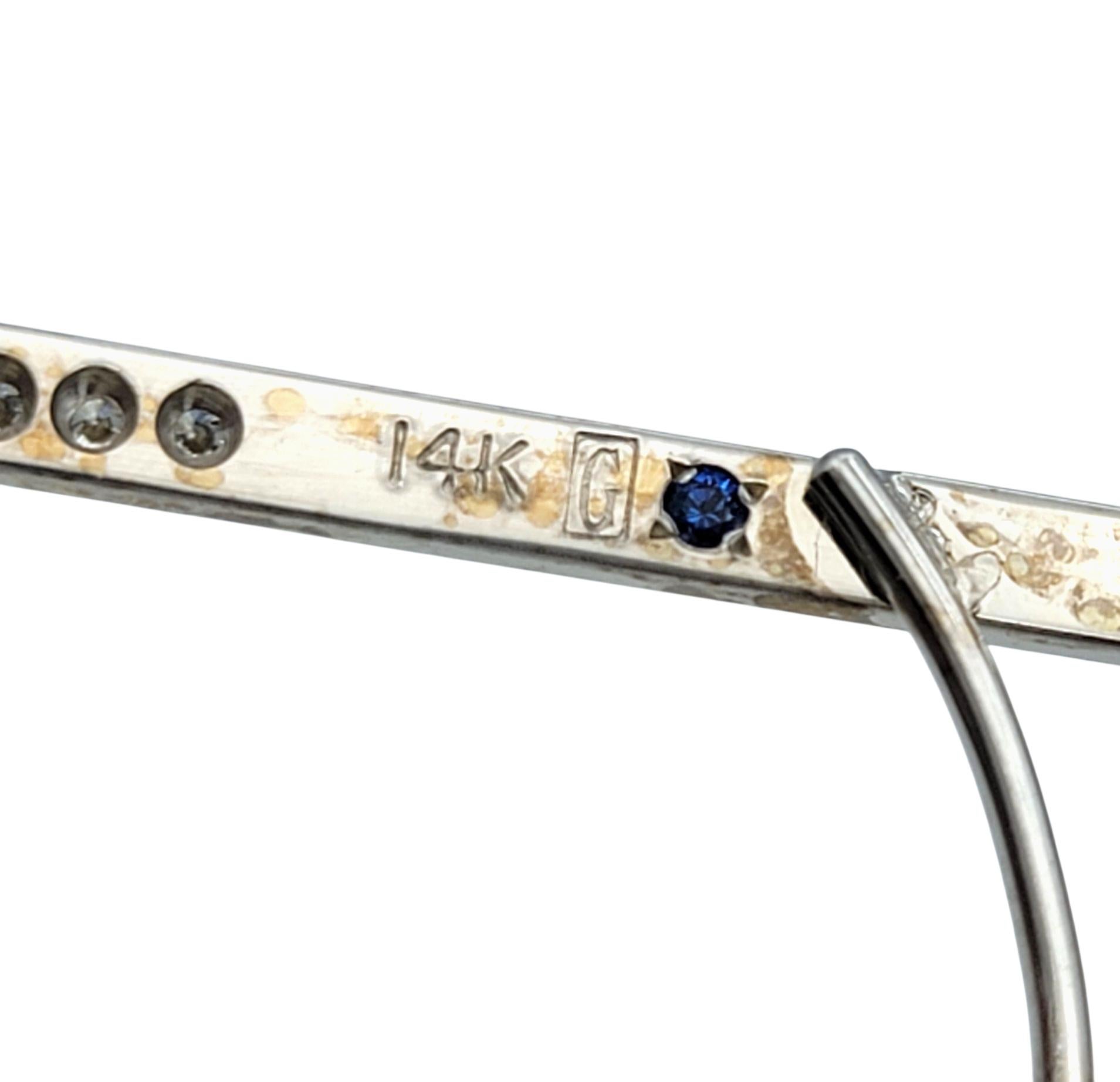 Scott Gauthier Round and Marquise Diamond Tiara with Pearls 14 Karat White Gold For Sale 2