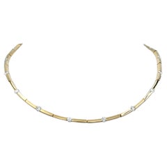 Scott Gauthier Round Diamond Choker Necklace in Polished 14 Karat Yellow Gold