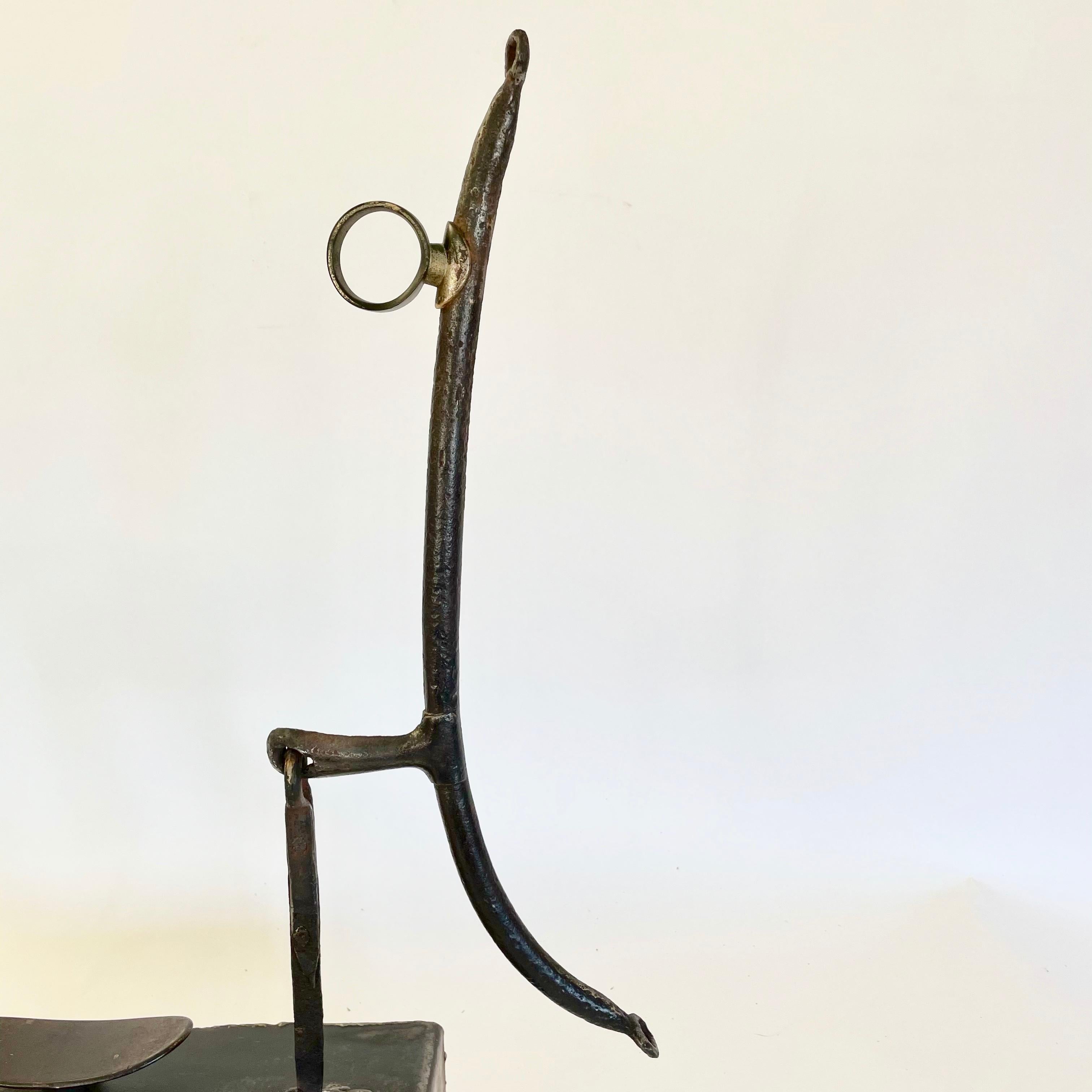 Altar II
welded steel
Measures: 5 x 18.5 x 23 in.

Artist statement:

I seldom use stock material, but prefer distressed and rusted steel that has been scarred, bent, and made imperfect. In this state, the material becomes quite beautiful. There are