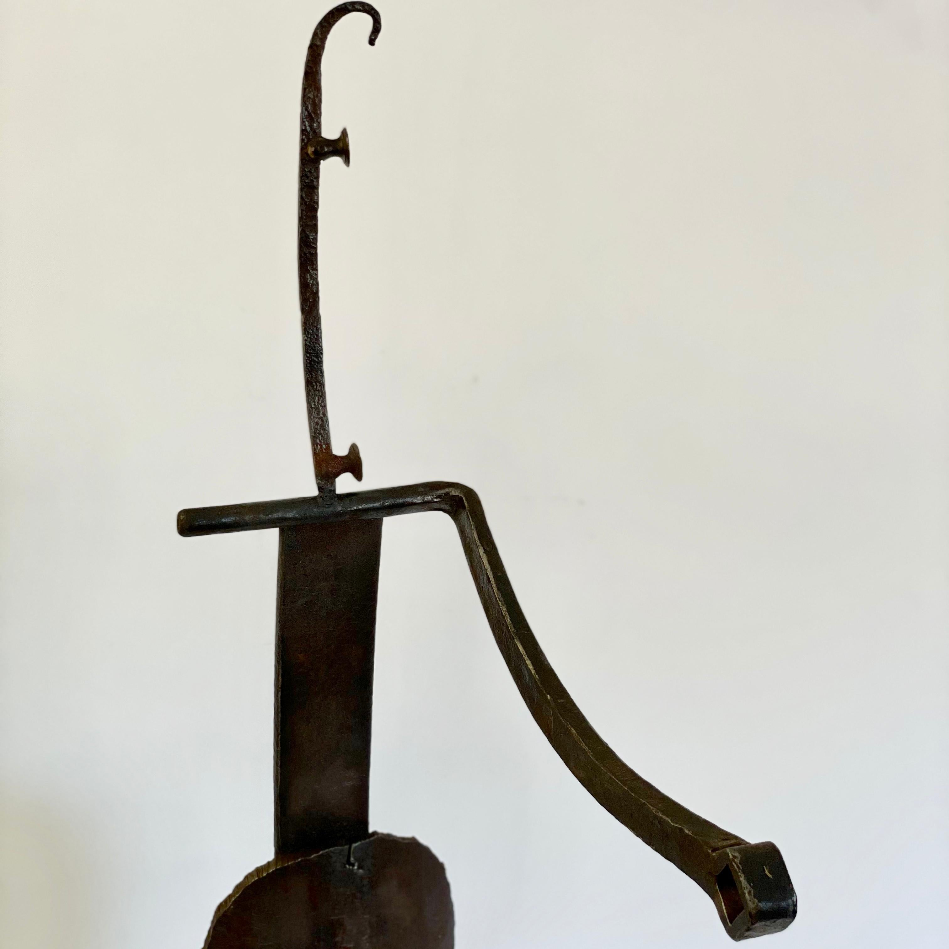 Venus
welded steel
Measures: 12-1/2 x 17-1/2-37 in.

Artist statement:

I seldom use stock material, but prefer distressed and rusted steel that has been scarred, bent, and made imperfect. In this state, the material becomes quite beautiful.