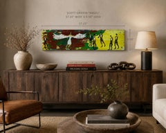 Scott Griffin “Angel” Folk Outsider Painting on Found Wood Canada 2008