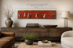 Scott Griffin “Return to Red Carpet” Canadian Folk Art Painting on Salvaged Wood