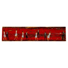 Scott Griffin “Return to Red Carpet” Canadian Folk Art Painting on Salvaged Wood
