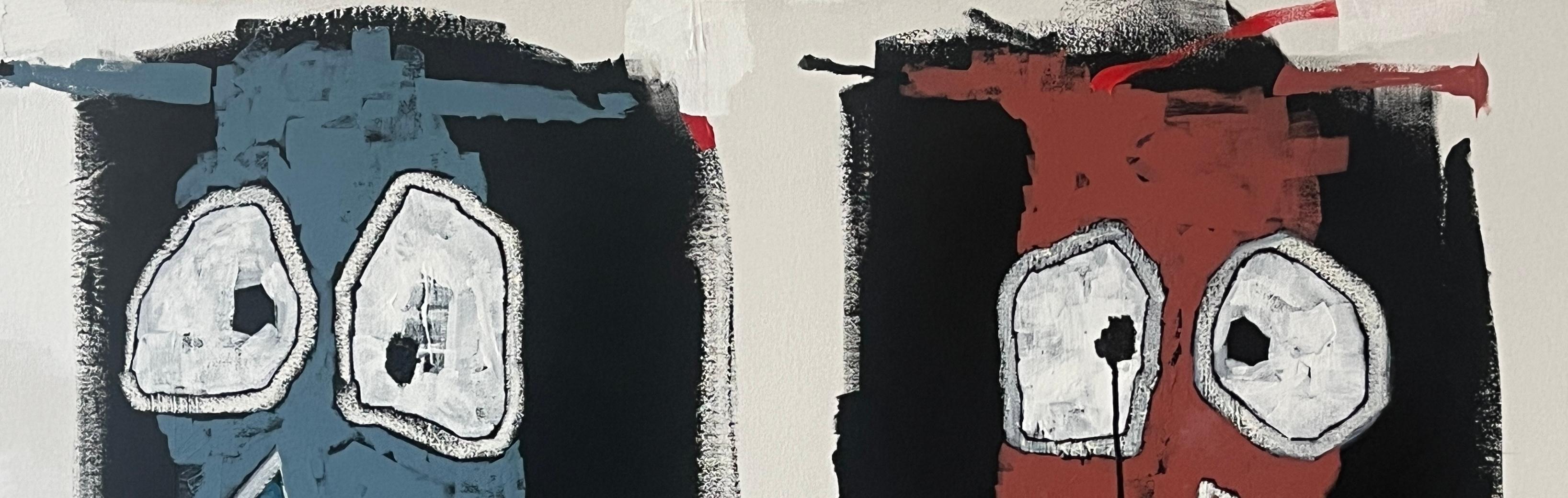 Acrilico su tela: 'Lingua legata' - Figurative Painting Nero di Scott Harbison