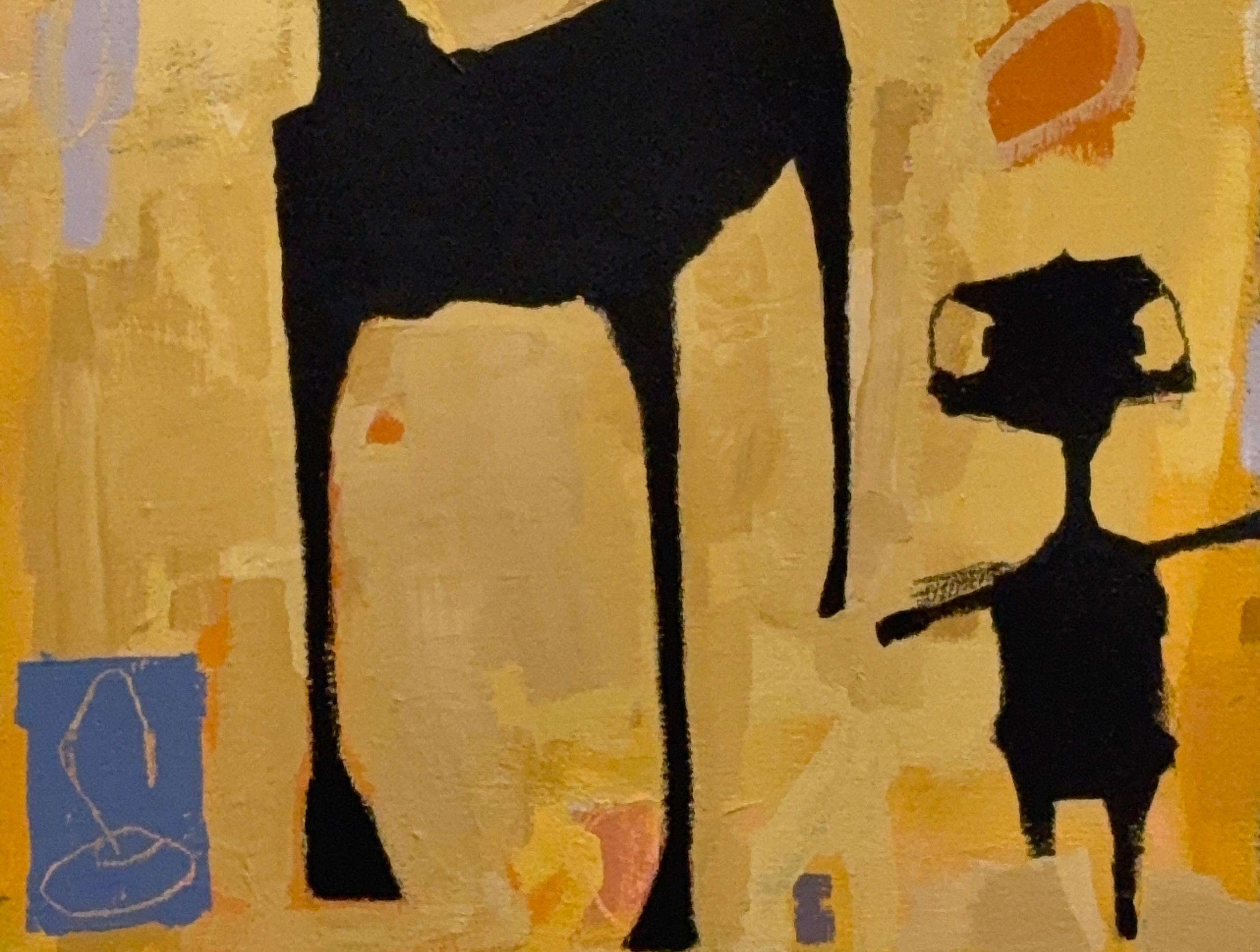 Acrylic Paint, Oil Stick on Canvas: 
