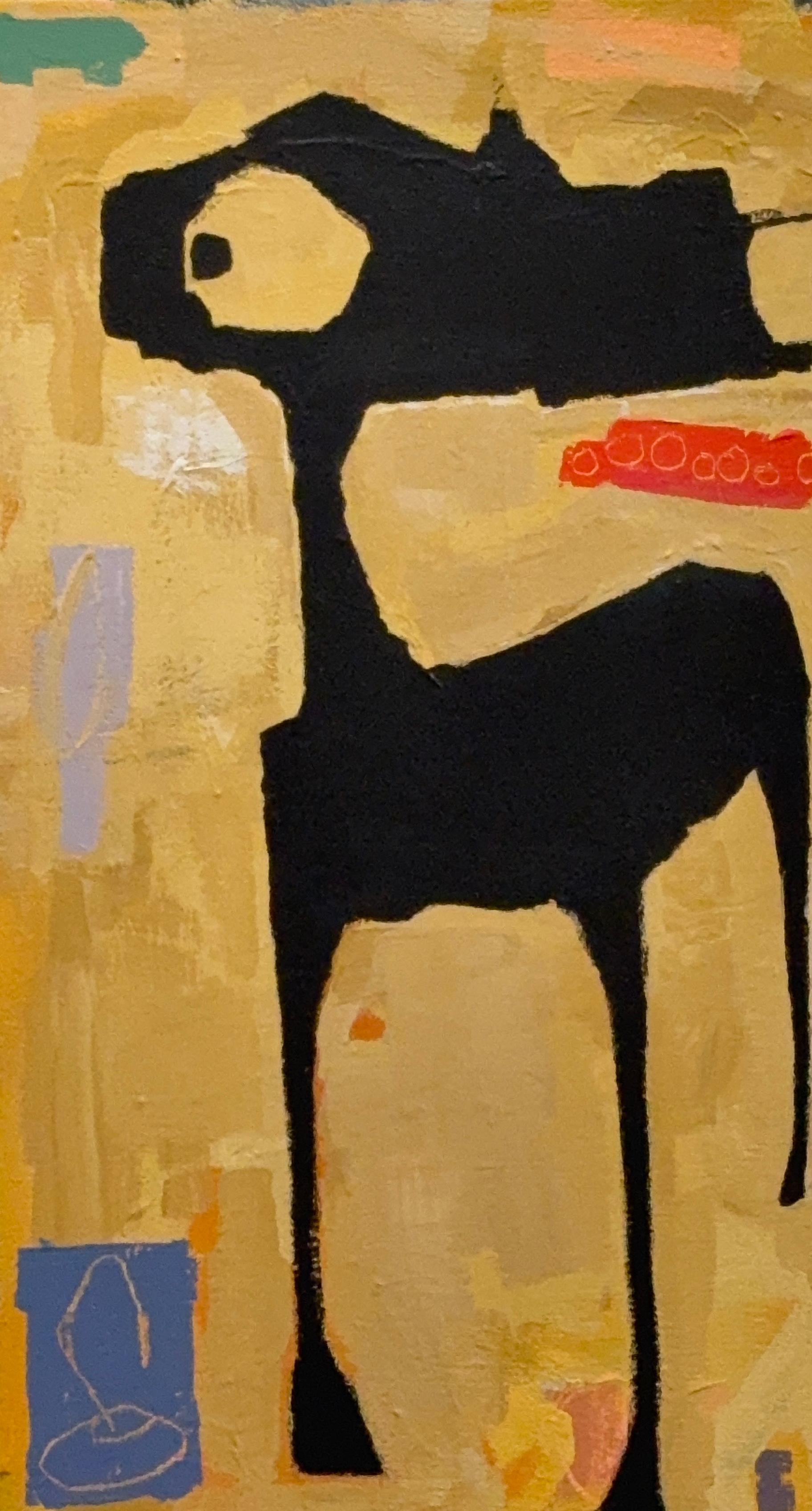 Acrylic Paint, Oil Stick on Canvas: 