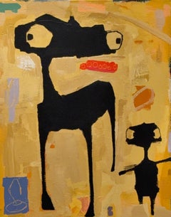 Acrylic Paint, Oil Stick on Canvas: "Accessory Included"