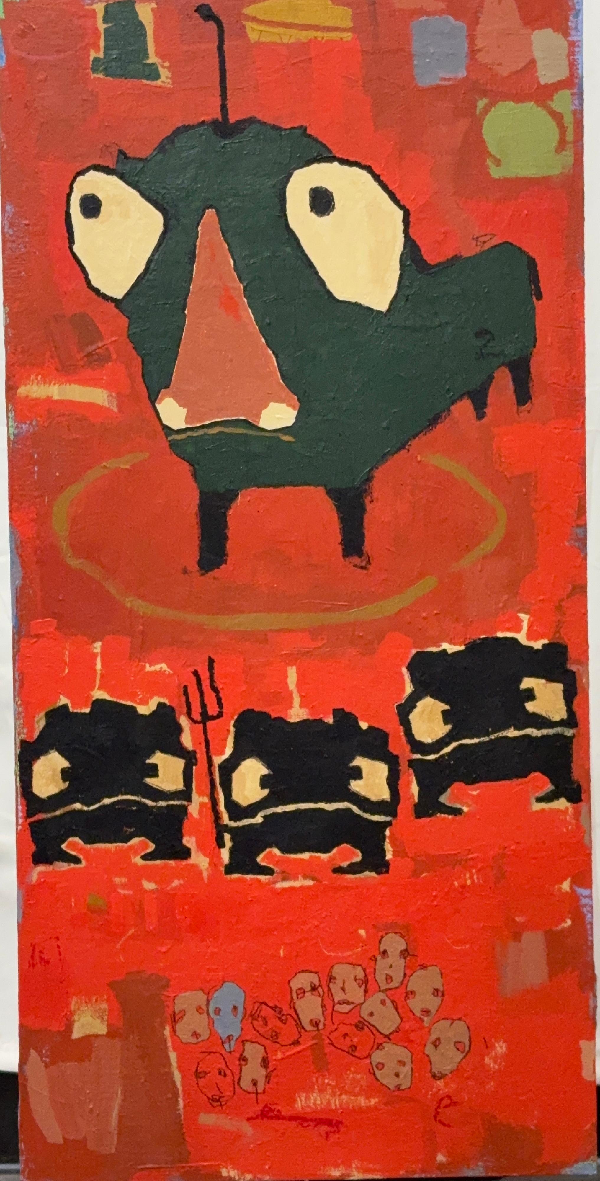 Acrylic Paint, Oil Stick on Hard: 