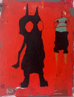 Outsider Art, Acrilico e Olio su Tela: 'Aria'