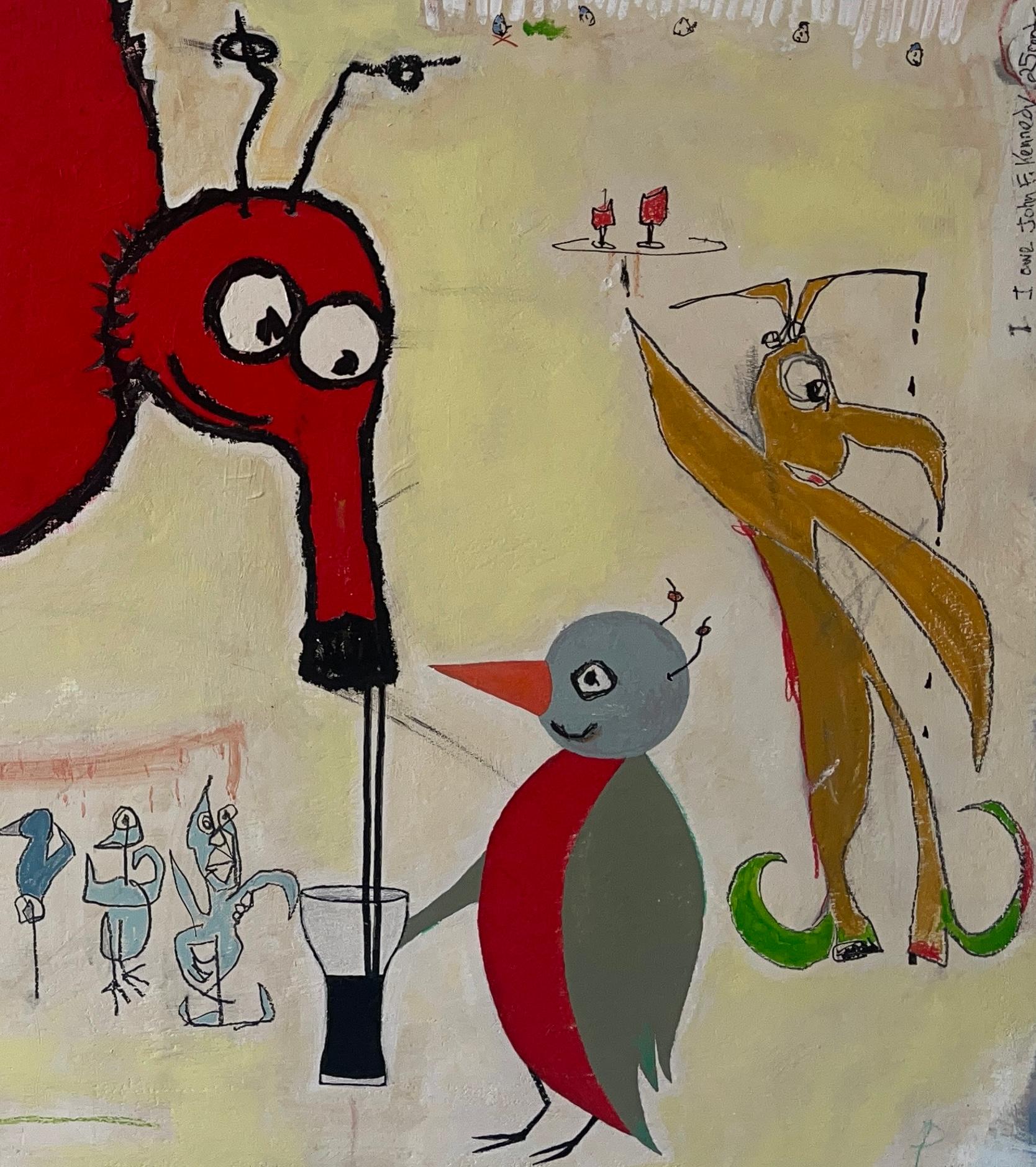 Outsider Art, Acrilico su tela: 'Refill' 1