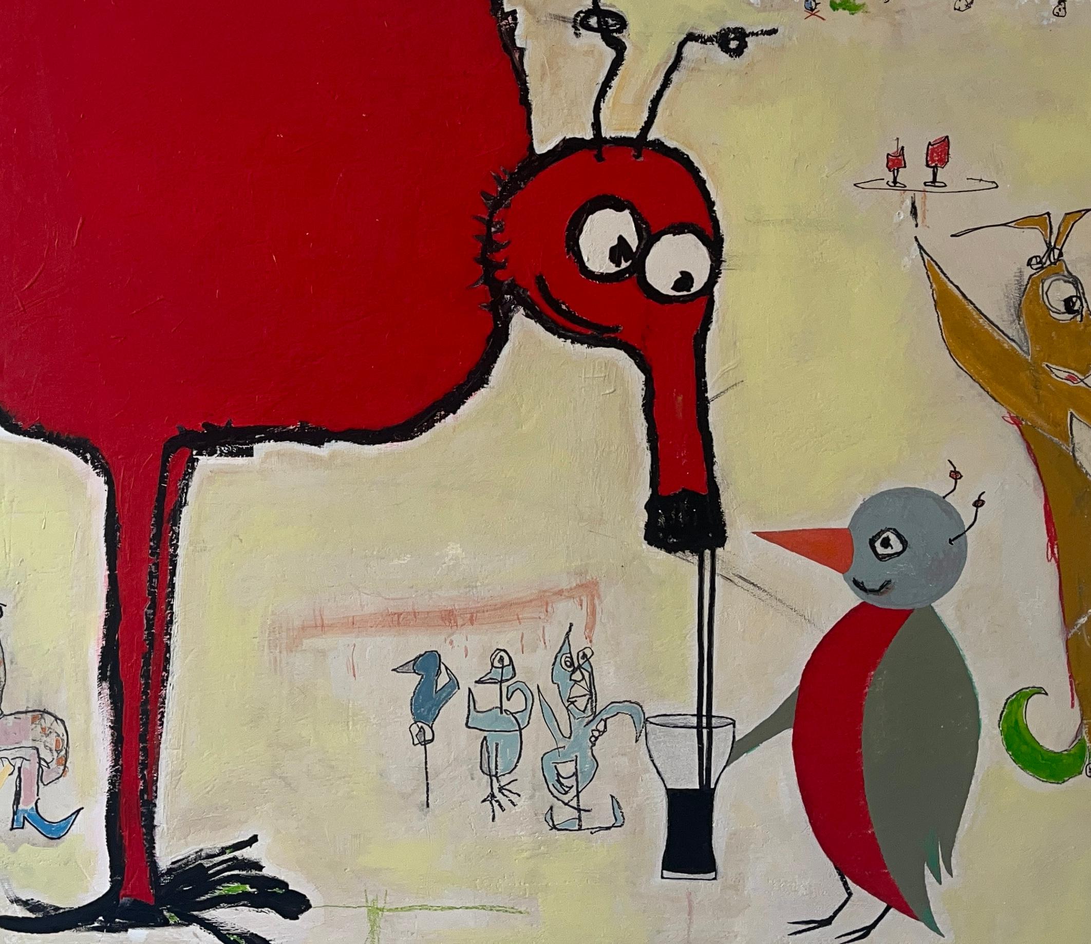 Outsider Art, Acrilico su tela: 'Refill' 2