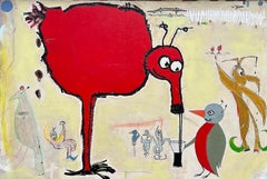 Outsider Art, Acrilico su tela: 'Refill'