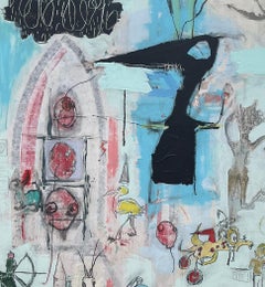 Art brut, Acryl &n Ölgemälde: „Good Morning Sunshine“