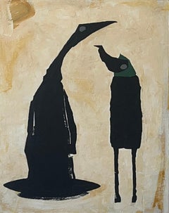 Outsider Art, pittura acrilica: 'Veggente'