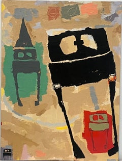 Peinture d'artiste outsider : « They Came Upon A Midnight Clear »