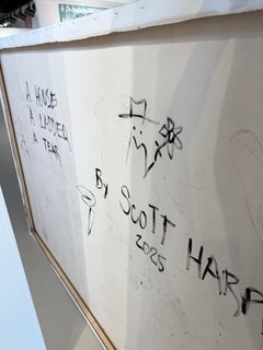 Mixed Media Painting titled “A House, a Ladder, a Tear” 60 x 84