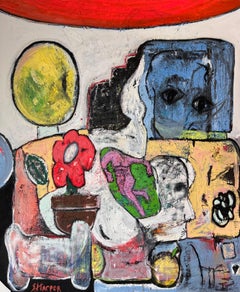 Mixed Media-Gemälde mit dem Titel Eine Apology  60 x 74