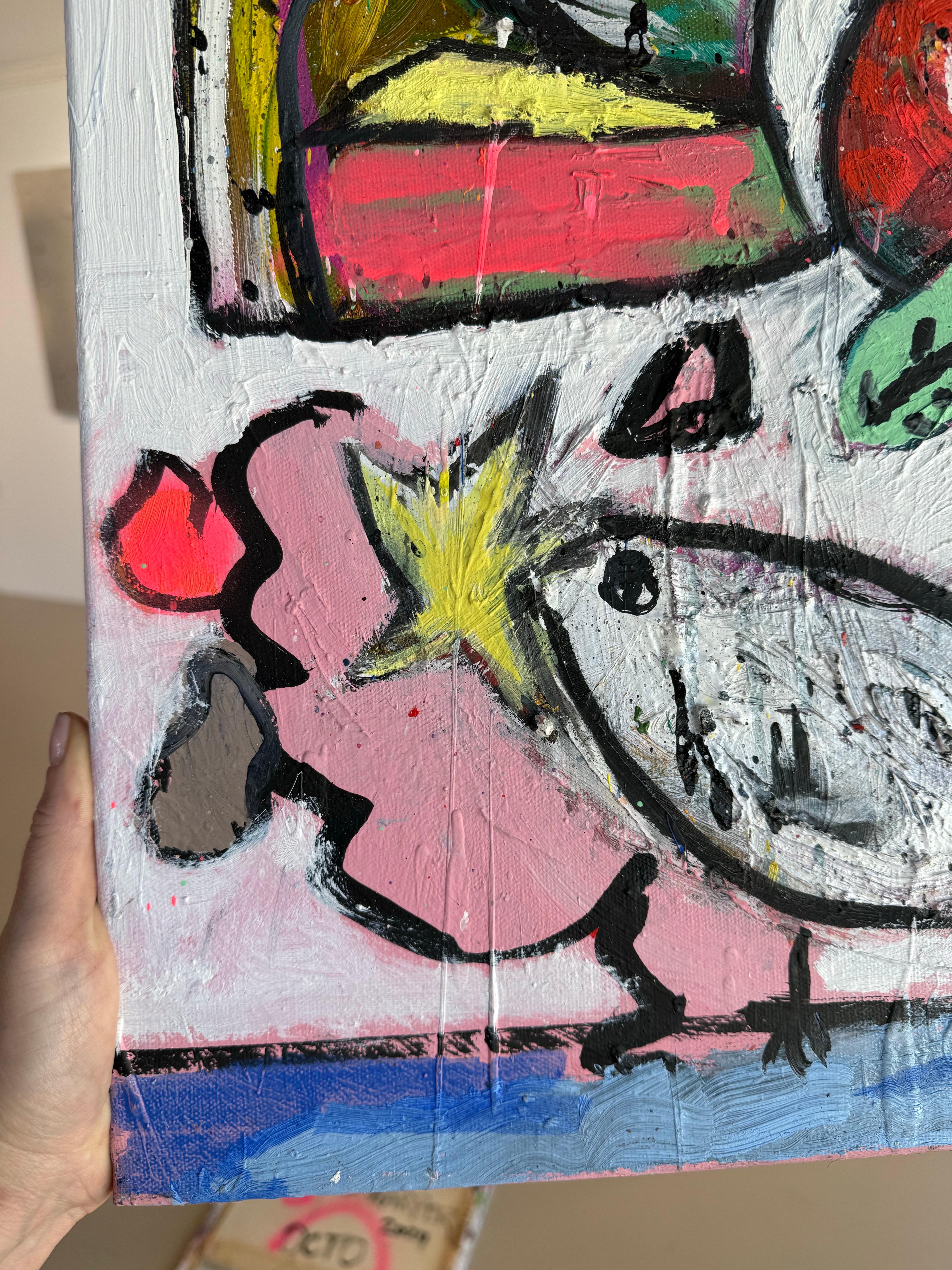 Mixed Media Painting titled “Free Bird” 24 x 24y For Sale 1