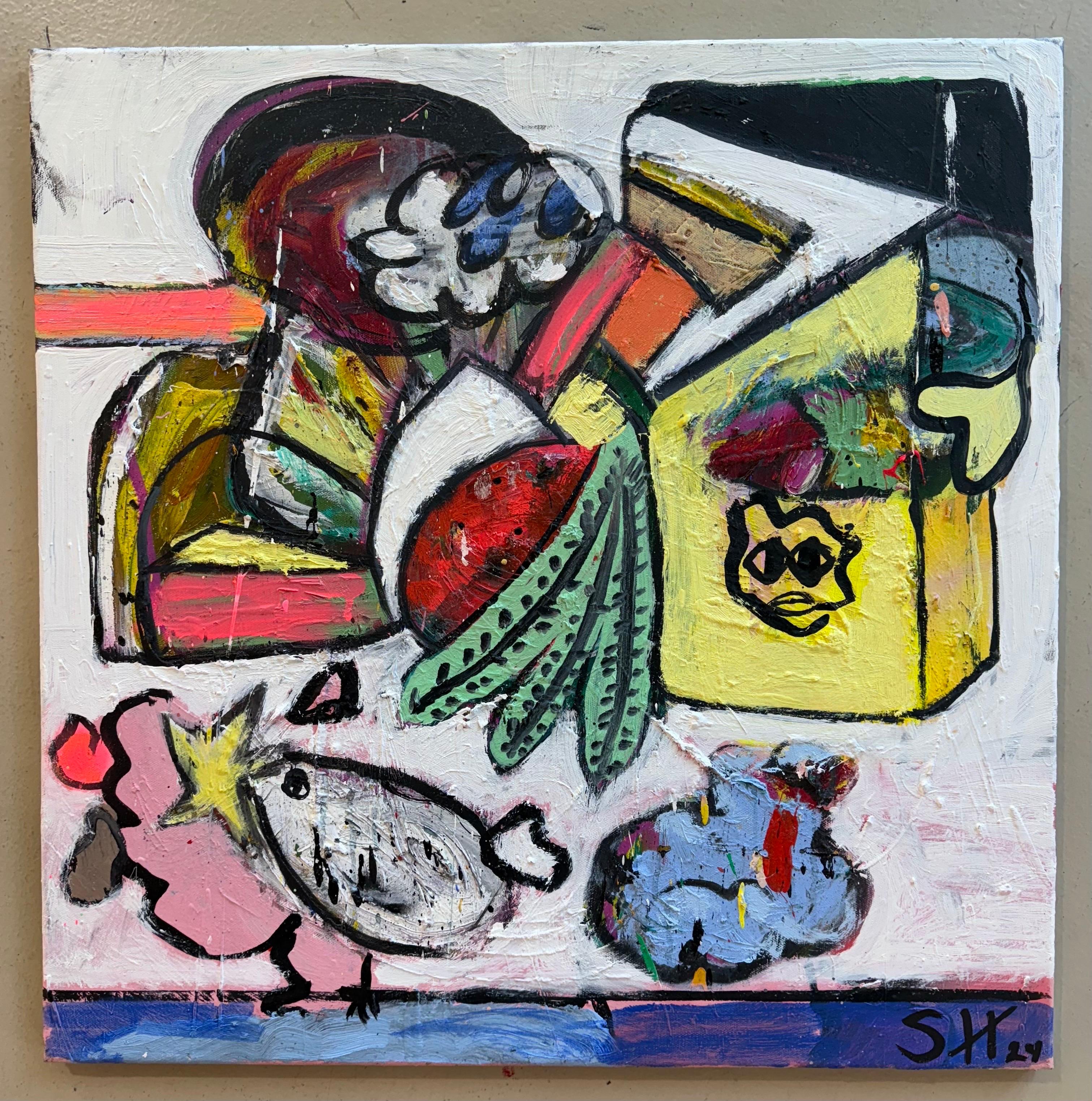 Mixed Media Painting titled “Free Bird” 24 x 24y For Sale 4