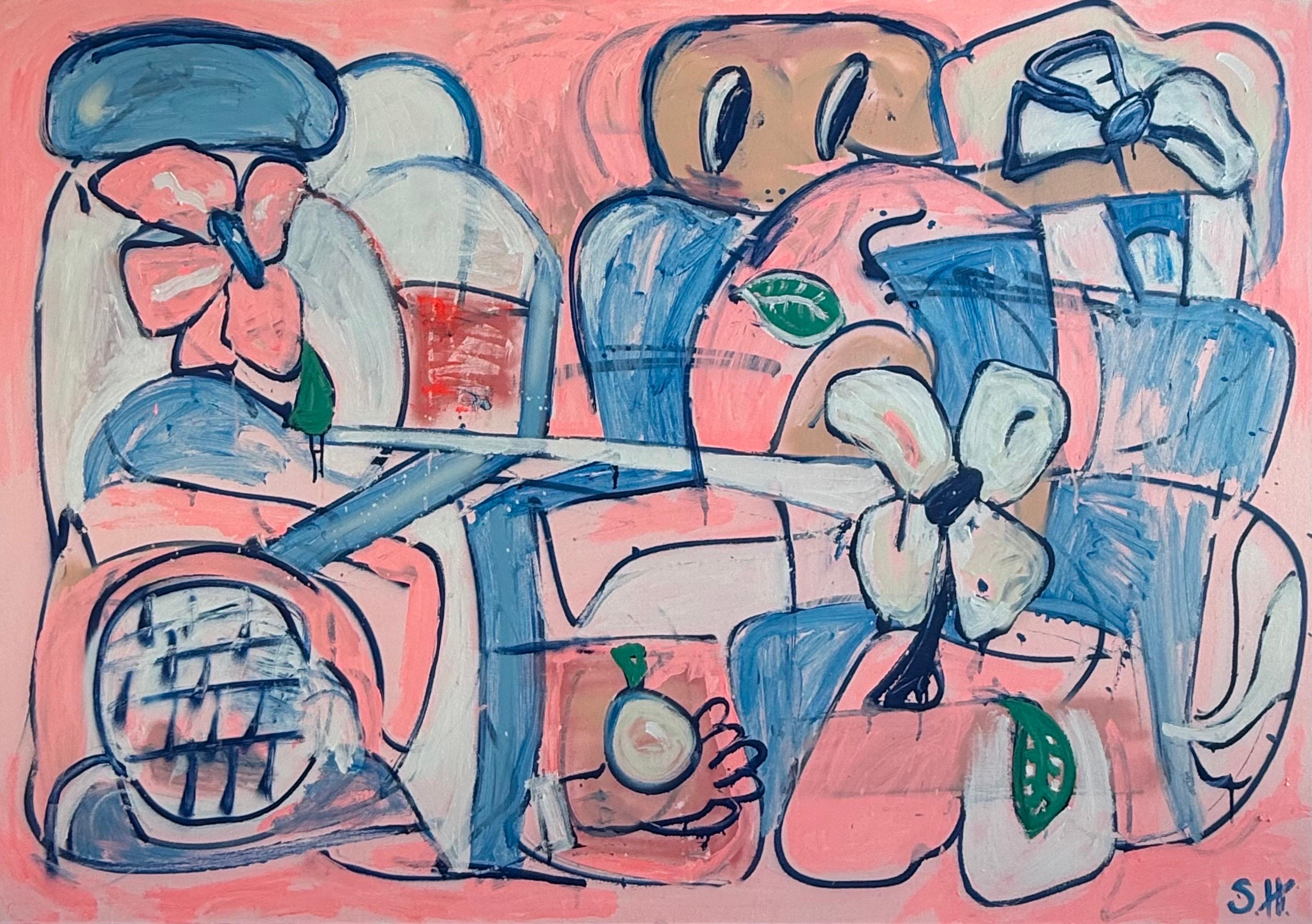 Scott Harper Abstract Painting - Mixed Media Painting titled “Getting there from Here” 42 x 60