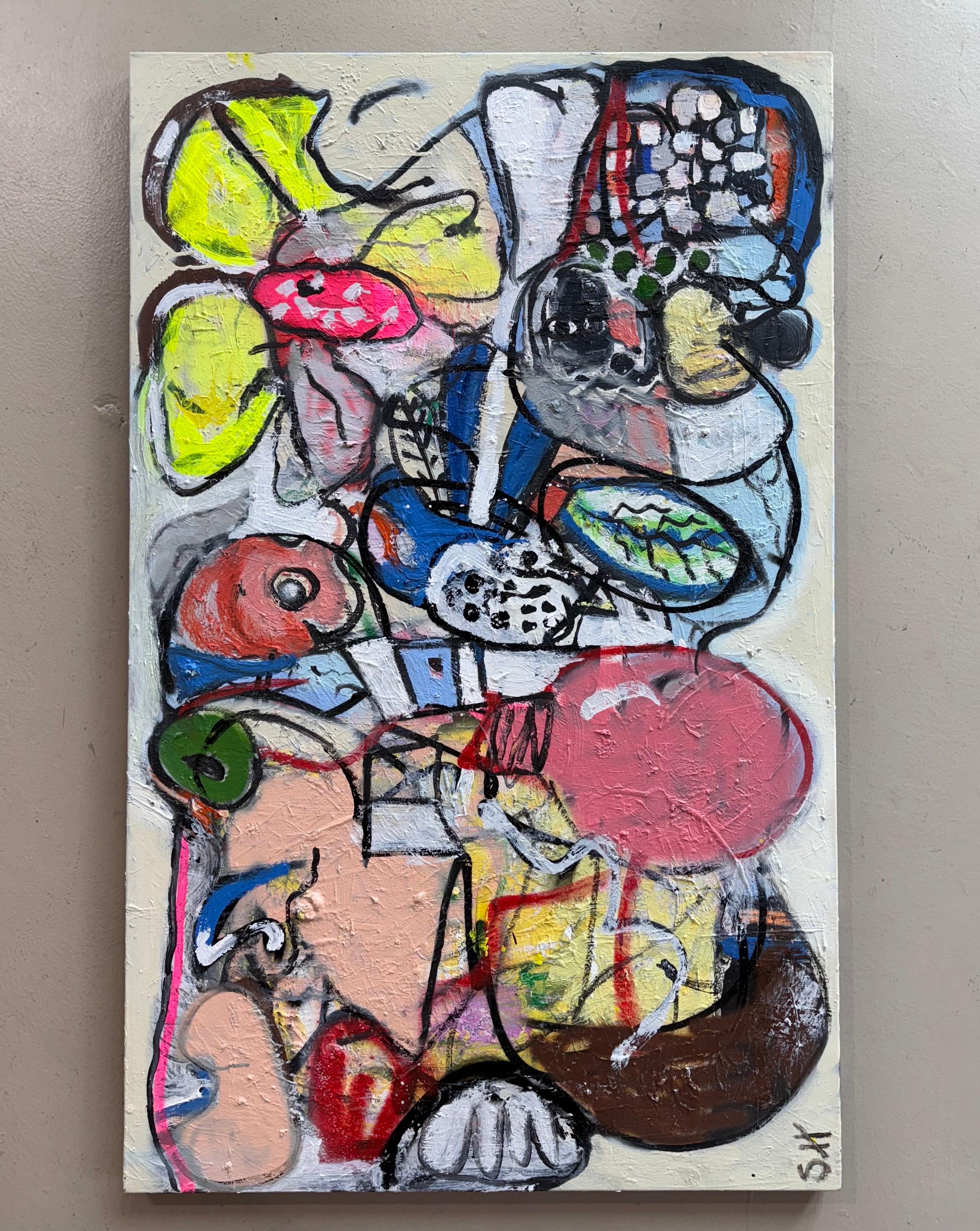 Pittura a tecnica mista intitolata 