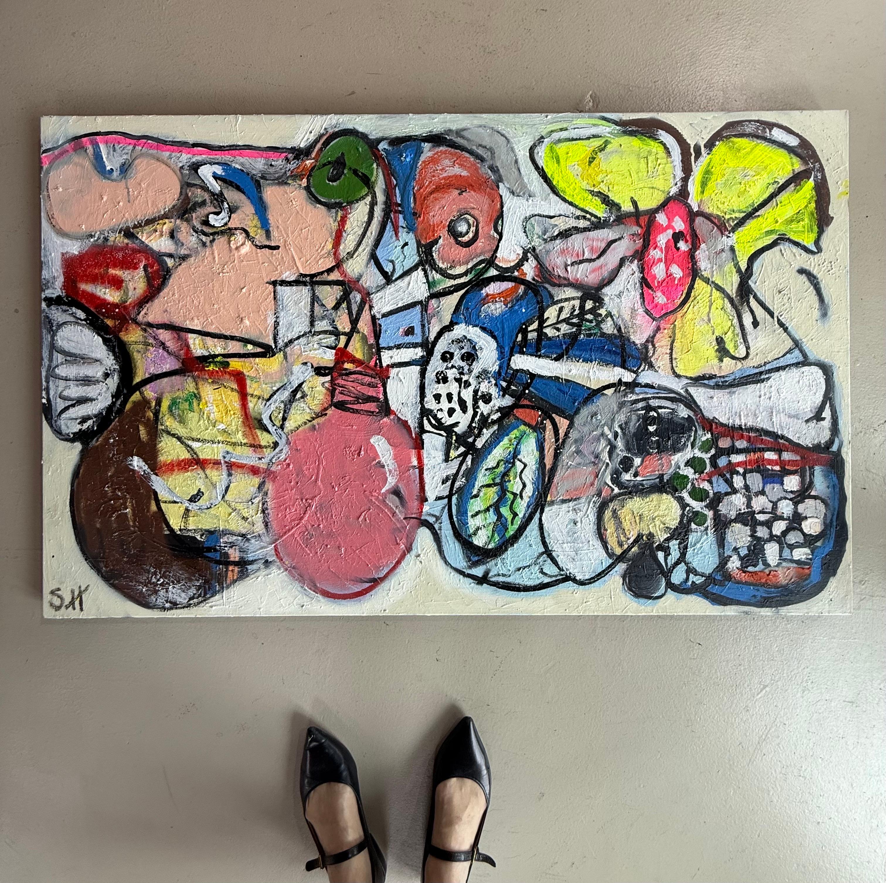Pittura a tecnica mista intitolata 