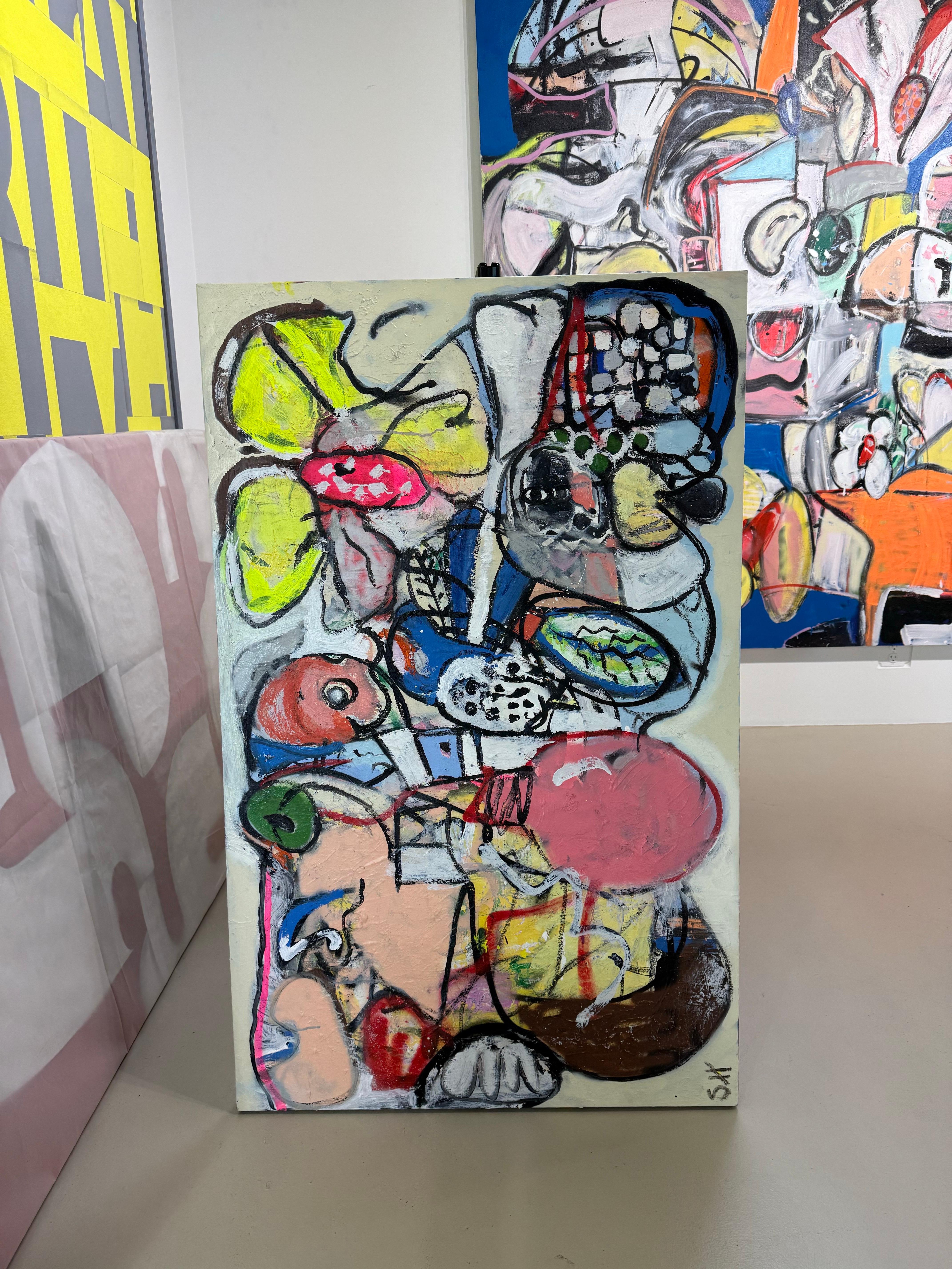 Pittura a tecnica mista intitolata 