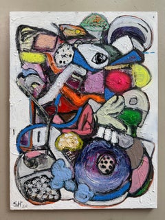 Mixed Media Painting titled "Husa" 31 x 41