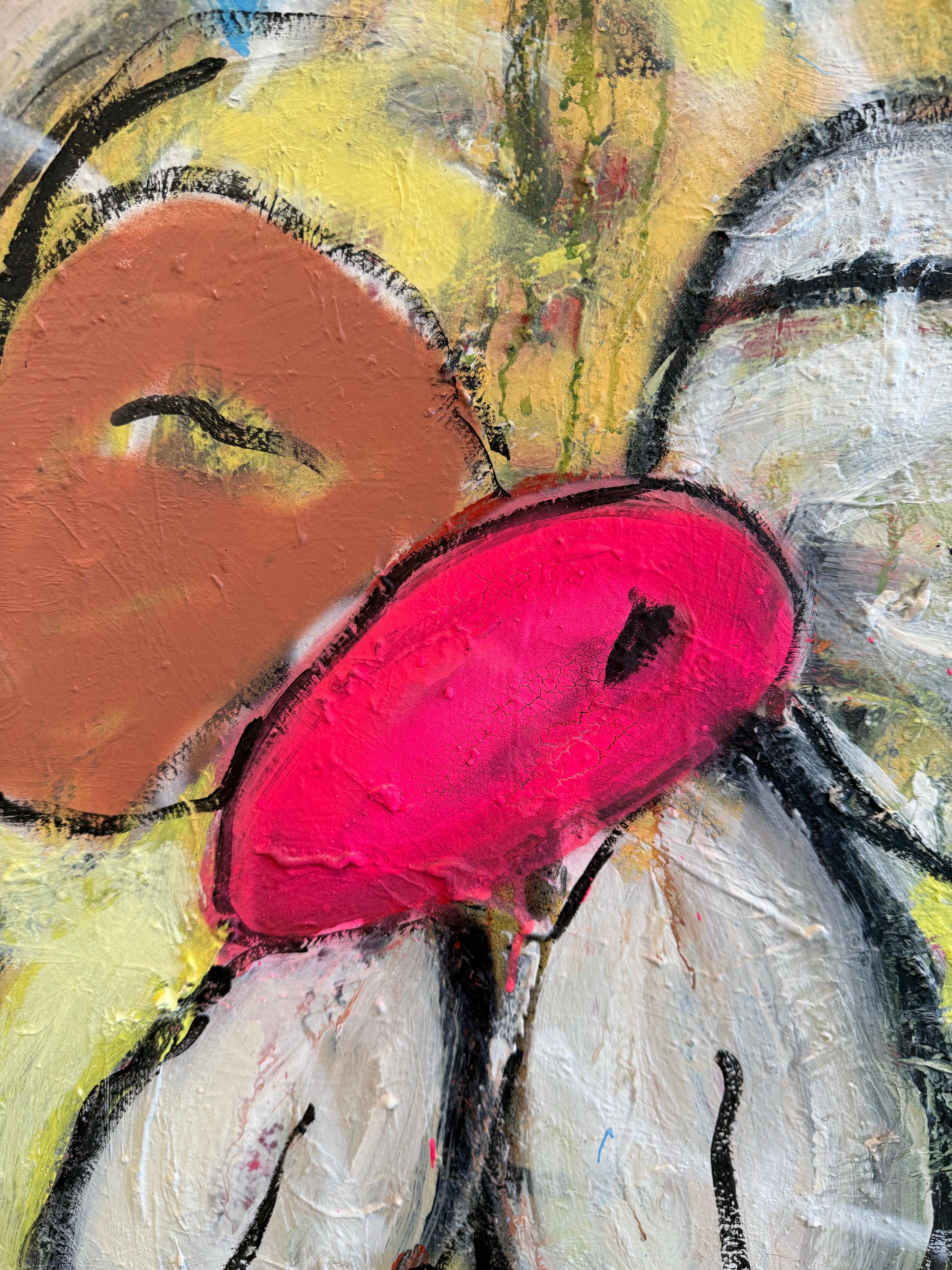 Mixed Media Painting titled “Spaceman 2” 45 x 60 For Sale 6
