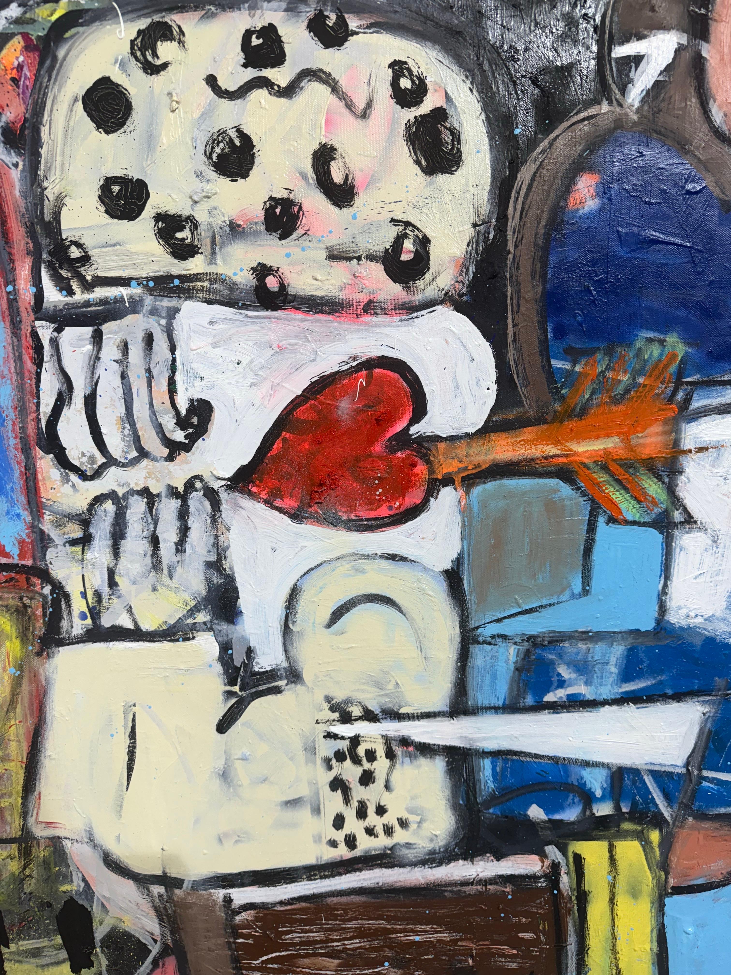 Pintura en técnica mixta titulada 