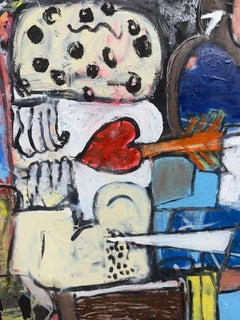 Mixed Media Painting titled “Spaceman” 36 x 48