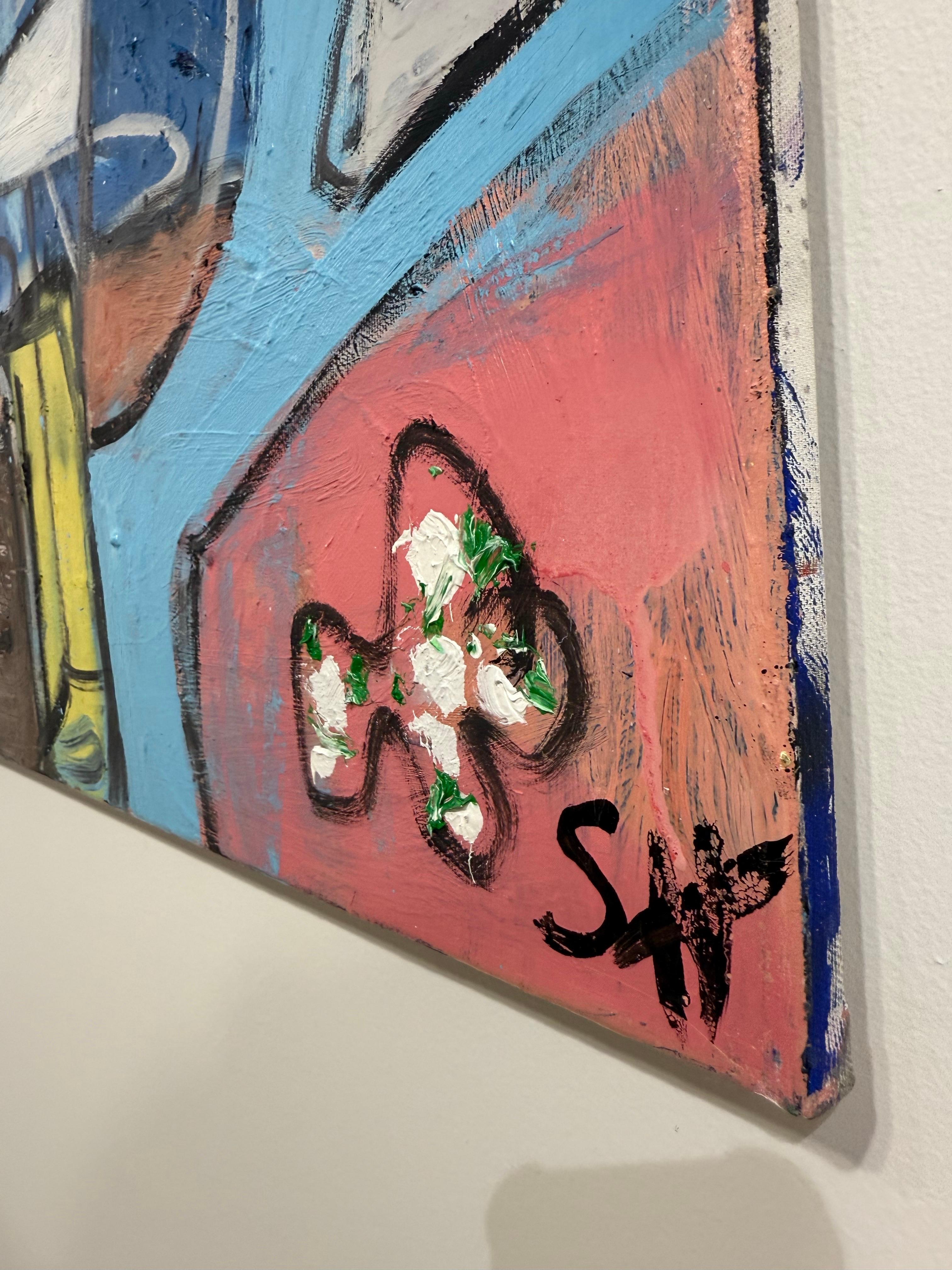 Pintura en técnica mixta titulada 