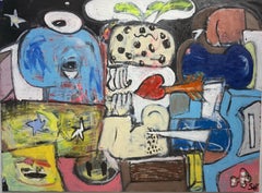 Mixed Media Painting titled “Spaceman” 36 x 48