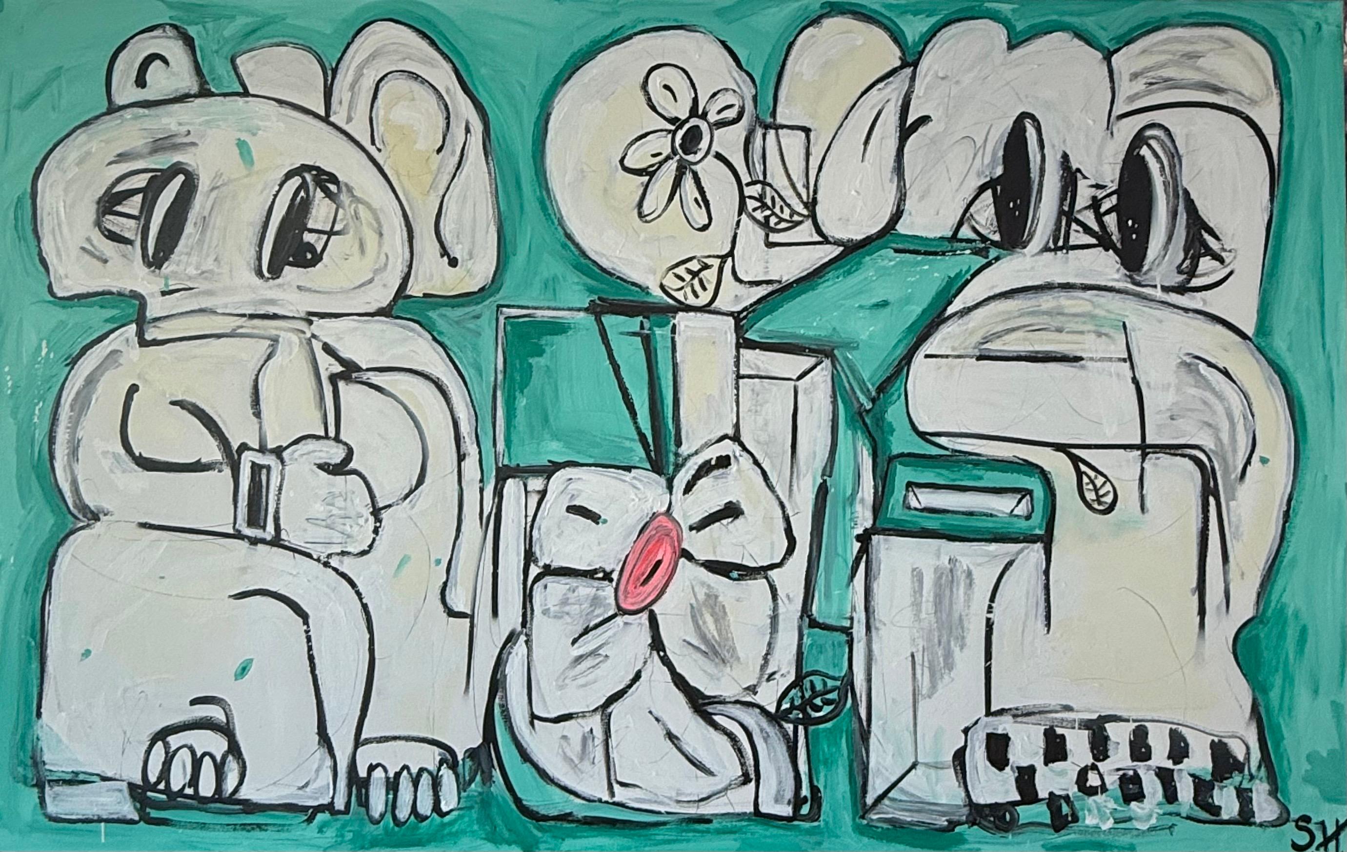 Scott Harper Abstract Painting - Mixed Media Painting titled “We Could Be” 44 x 70