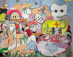 Mixed Media Painting titled “Welcome to Slow Air” 60 x 78