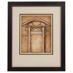 Scott Hile Grabado americano contemporáneo en punta seca, "Portal del pasado IV"