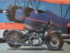 Vintage “Motorcycle and Biplane”