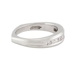SCOTT K Estate Platinum Diamond  Half Band