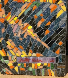 « Early Dawn » : mosaïque sur panneau MDF, signée, 2023, 39,5 x 58,5 pouces