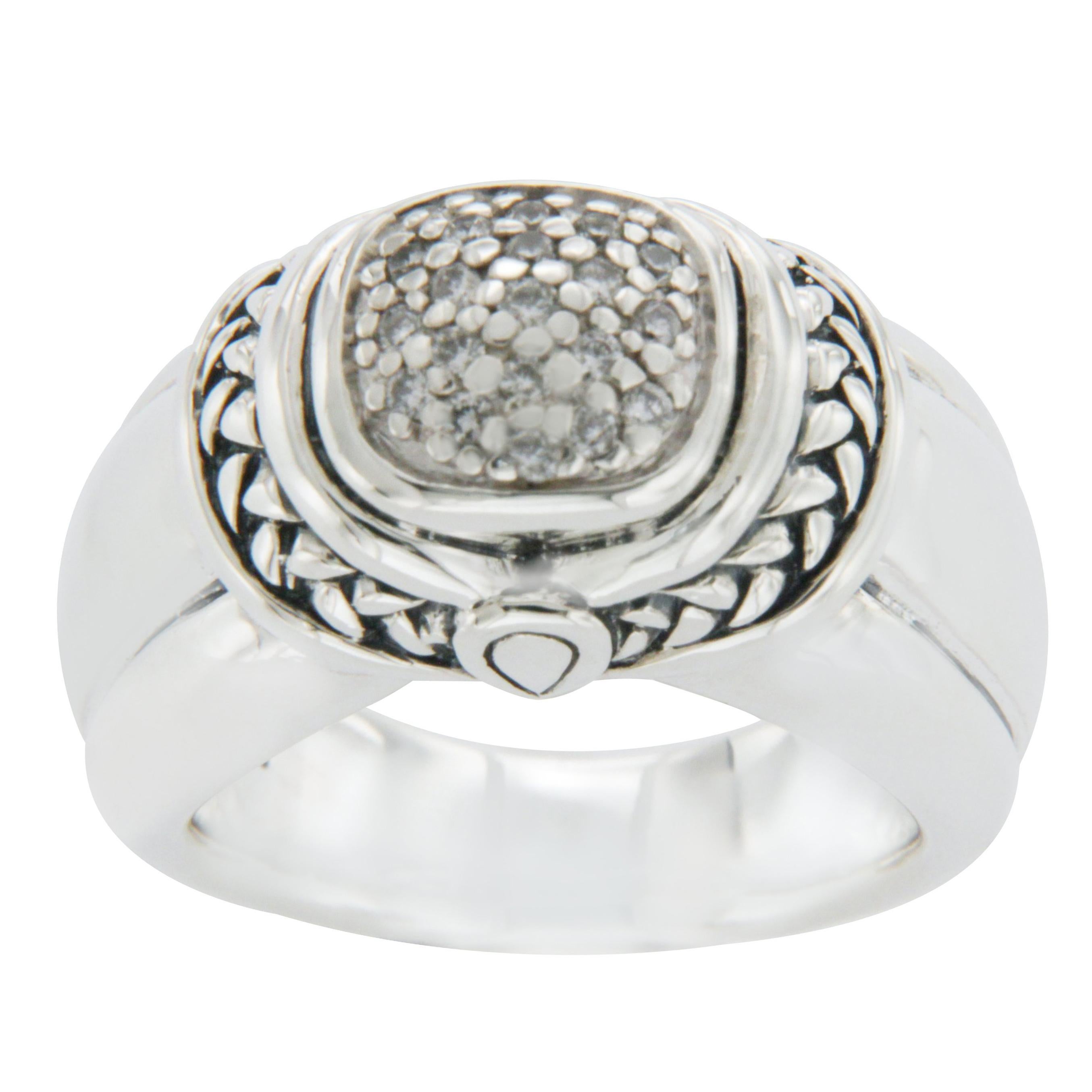 Scott Kay 925 Sterling Silver Diamonds Engagement Ring