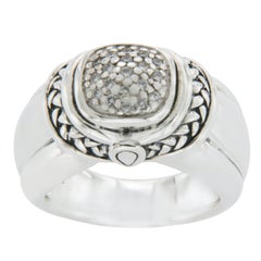 Scott Kay, bague de fiançailles en argent sterling 925 et diamants