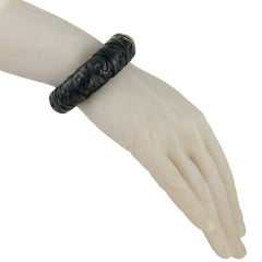 Scott Kay Black Leather Cuff Bracelet