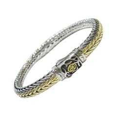 Scott Kay Chevron Woven Silver and Gold Bracelet