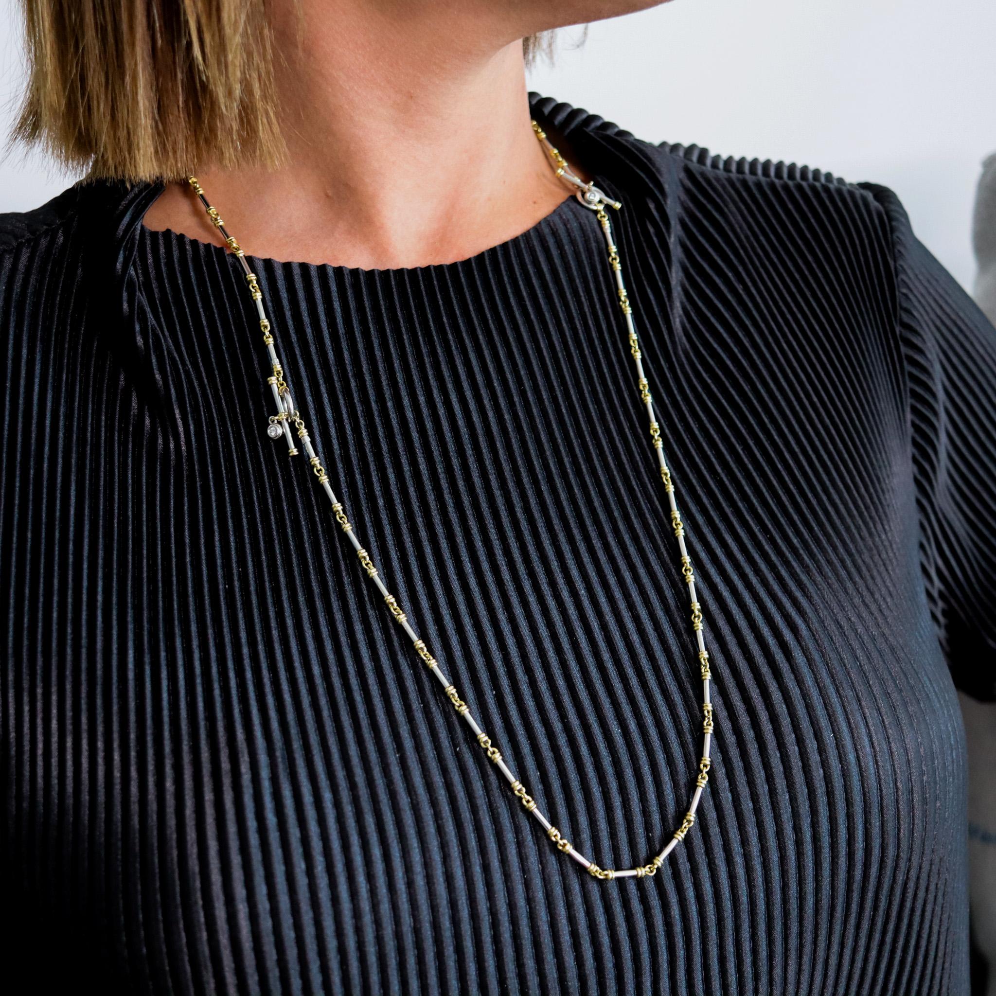 Umwandelbare Kettenarmbänder aus Platin 18Kt Gold und Diamanten von Scott Kay für Damen oder Herren