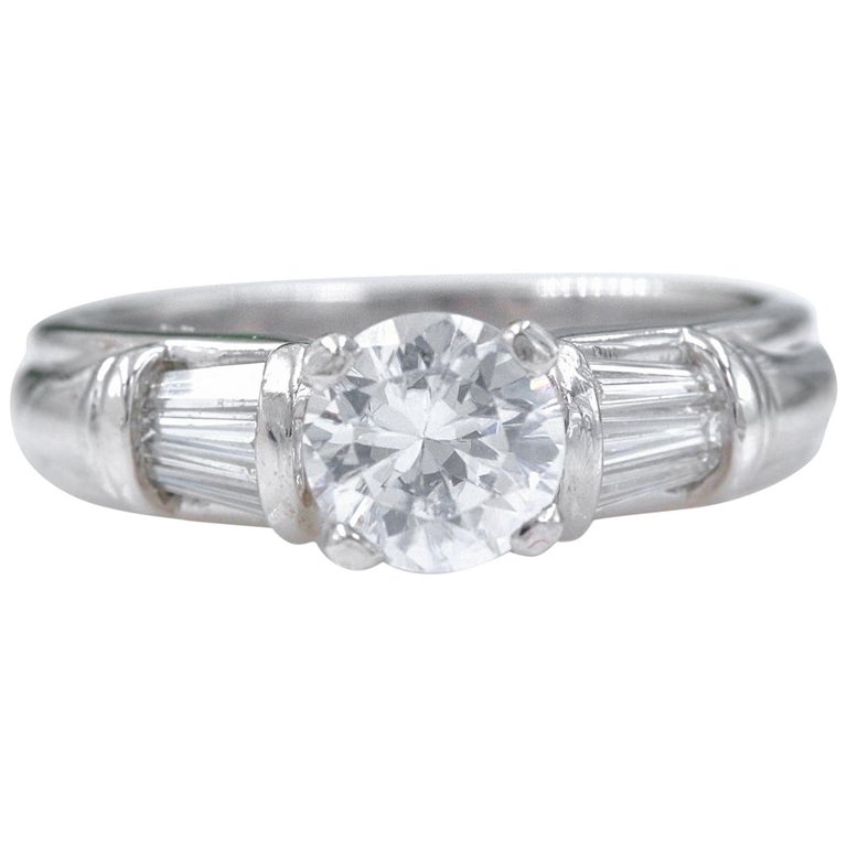 Scott Kay Diamond Engagement Ring Semi Mount Tapered Baguettes 0.28tcw