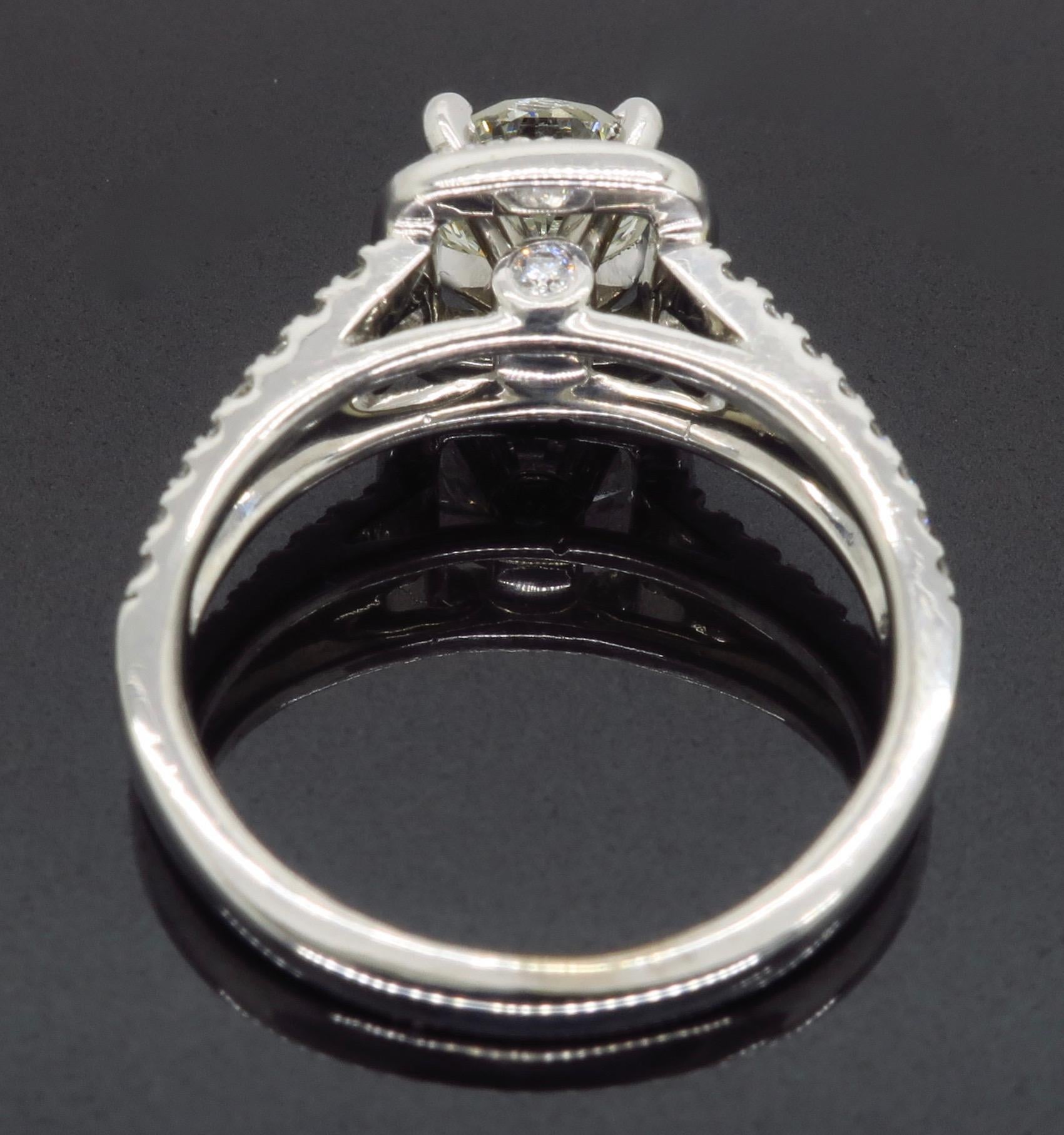 Women's or Men's Scott Kay Diamond Halo Engagement Ring