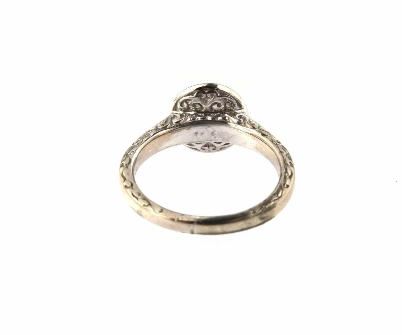 Scott Kay: 19 Karat und Platin Ring mit Diamant-Halo-Halskette im Zustand „Gut“ im Angebot in Vienna, VA