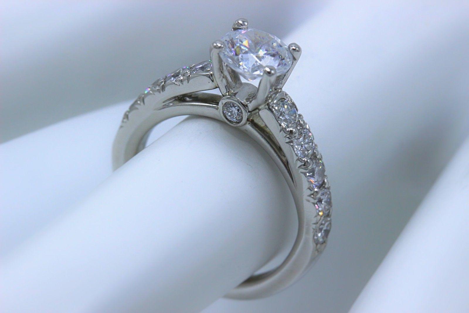Women's Scott Kay Engagement Ring Semi Mount with Accent Diamonds 0.52 Carat in Platinum